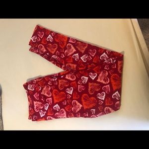 NWOT Lularoe heart leggings TC tall & curvy